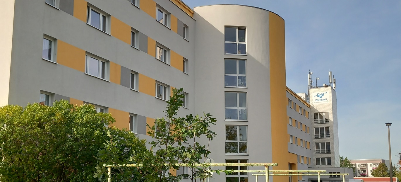 Renovierter Wohnblock in der Bertolt-Brecht-Straße in Werdau
