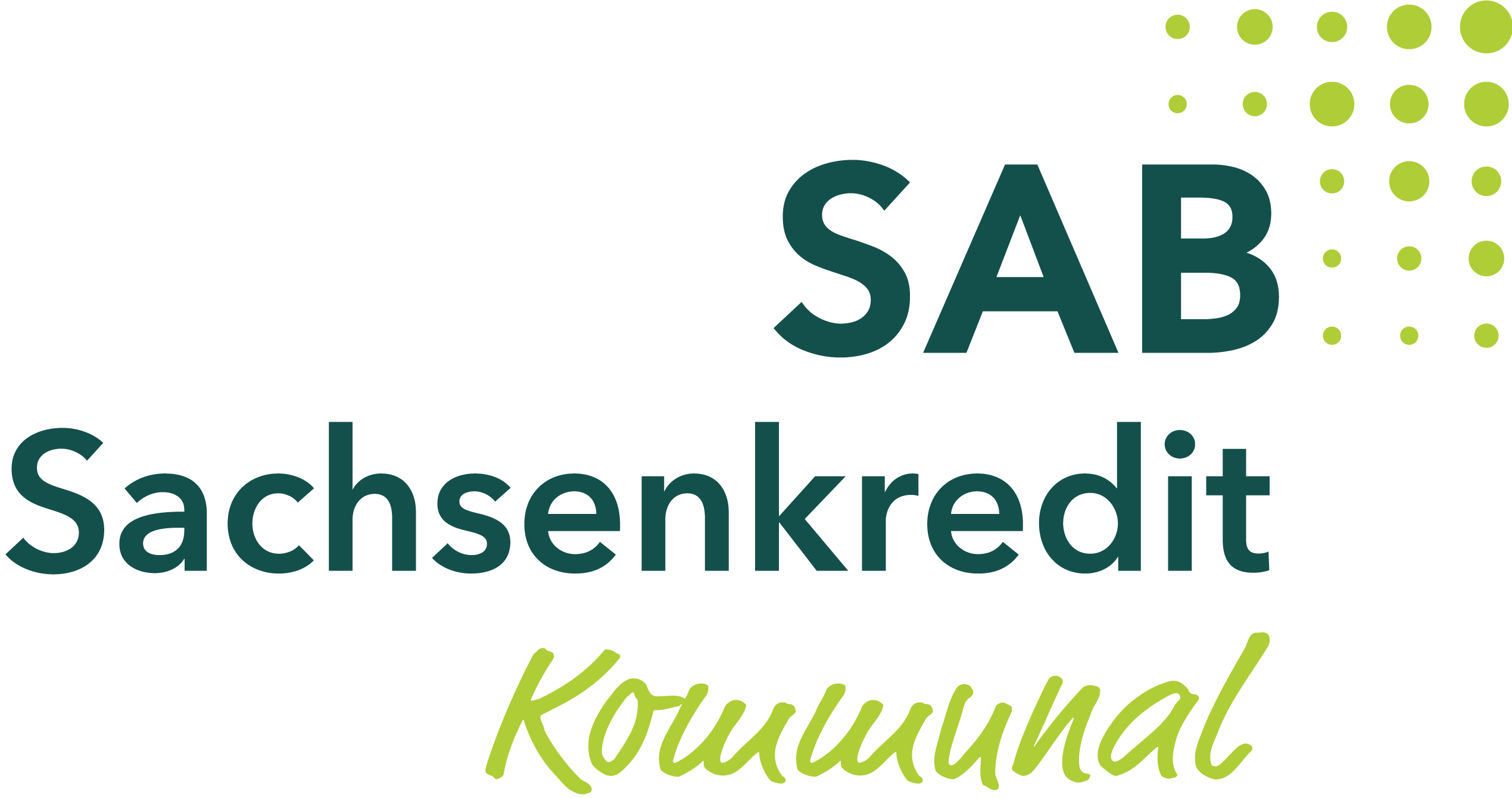Logo des SAB Sachsenkredits mit dem Zusatz: Kommunal